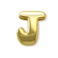 Colgante de letra J con globo dorado brillante para pulsera collar accesorios de joyería - Oro J