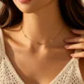 Elegante collana con catena ad anello placcata oro 18k gioiello minimalista donna - Collana Naso di Maiale(X1449) / 5 Pezzi / Oro