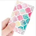 Stainless Steel Business Card Holder Pocket Case with Watercolor Quatrefoil Pattern - Style 1