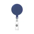 Blauwe ABS intrekbare badgehouder met riemclip en transparante band voor ID-kaart - Marineblauw