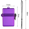 Scatola impermeabile trasparente da esterno con cordino, custodia in plastica sigillata. - Viola