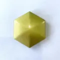 Close-up of gold hexagonal kinetic desk toy, smooth geometric fidget spinner surface. - Hexagon / 48.7g / Gold