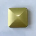 Gold square metal kinetic desk toy detail shot showing the smooth alloy flip spinner surface. - Quadrilateral / 49.5g / Gold