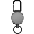 Outdoor retractable metal keychain with carabiner, sturdy badge reel puller for keys. - Style 1
