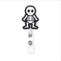 Glitter Acrylic Skeleton Retractable ID Badge Reel Nurse Name Card Holder Variant - Style 3