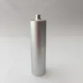 Portable aluminum waterproof pill box outdoor survival container silver canister - Silver