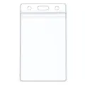 Porta gafete vertical de PVC transparente impermeable resellable funda para tarjeta de identificación - 11.2*6.8CM
