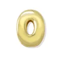 Colgante letra O dorada efecto inflado brillante accesorio de joyería elegante para DIY - Oro O