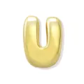 Colgante letra U abultada de oro para pulsera de mujer diseño de nicho burbuja brillante - Oro U