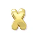 Colgante con letra X dorada brillante inflada para pulseras y collares de mujer DIY. - Oro X