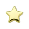 Colgante de estrella hinchada lisa de metal dorado accesorio de joyería DIY pulsera - Oro #1 Estrella de cinco puntas (Una cara)