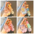 Mini handheld water ring toss game keychain, cute cartoon animal design with portable strap. - Water Game Keychains - Style C