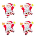 Gedetailleerde close-up van de kerstman siliconen push pop fidget speelgoed hanger. - Kerstman Stijl