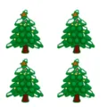 Kerstboom siliconen push pop bubble sleutelhanger fidget speelgoed stress relief hanger - Kerstboom