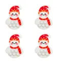Kerst Sneeuwpop Siliconen Push Pop Bubble Sensoriële Speelgoed Sleutelhanger Hanger - Sneeuwman Hoofd