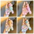 Cute water game keychain donut design portable pocket toy cute gift key ring for women - Donut Style / 7.8x4.8cm
