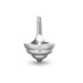 Jouet de toupie en métal argenté toupie de décompression ornement de bureau métal jouet - Fidget spinners caca argentés