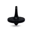 Toupie en métal noir jouet de décompression, soulagement du stress spinner en métal. - Toupies de fidget ondulées noires