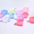 Close-up of colorful translucent TPR ice cube squishy toys showing soft texture and vibrant hues. - Ice Cube Multicolor