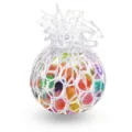 Colorful mesh squeeze ball stress relief toy, soft TPR tactile sensory toy for kids and adults. - Mesh Water Bead Ball / 6cm (74.5g) / Colorful