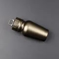 Mini waterproof pill capsule container aluminum alloy outdoor survival storage bottle with hanging loop - Champagne