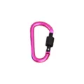 Aluminiumlegierung D-Typ Verriegelung Karabiner Detailansicht, langlebige Metallkonstruktion. - Fuchsia