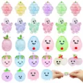 Cute fruit dumpling squishy toy stress relief fidget toy cute decompression gift variant. - Transparent Mixed Colors