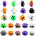 Jouets antistress Halloween TPR, billes colorées chauve-souris fantôme citrouille fidget. - Mélange Thème Halloween / 13.60g