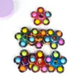 Halloween push pop bubble fidget spinner toy, flower shape stress relief sensory toy for kids. - Halloween Pop Fidget Spinner / Multicolor