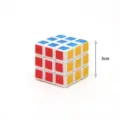 Mini 3x3 Rubik's cube 3cm educational puzzle toy for brain training and stress relief. - Printed Style / 3cm / White