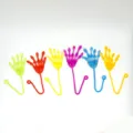 Colorful stretchy sticky skeleton hand toys for Halloween prank fun and party favor 6pcs - Sticky Skeleton Hand