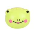 Close-up detail of cute green frog squishy stress relief toy with cheerful smile and soft texture. - Frog Head / 42.00g / Green