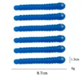 TPR stretchy worm decompression toy, cute stress relief fidget toy for fun and relaxation. - Blue