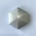 Hexagon silver alloy kinetic desk toy, stress relief flipping toy for office focus and relaxation. - Hexagon / 48.7g / Silver