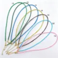 Kleurrijke DIY koord ketting met koperen sluiting voor hanger sieraden maken en handwerk - Goud 1#