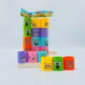 Colorful plastic magic spring toys with funny face expressions for kids party favors. - Expression 1C