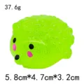 Green glitter squishy animal toy stress relief cute soft rubber tactile fidget item. - Large Glitter Hedgehog