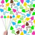 Colorful stretchy prank toys funny sticky novelties relief toys bulk set for kids parties - Solid Sticky Poop Mixed Color