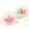 Rainbow grape stress ball TPR soft rubber sensory toy squeeze fidget 6cm colorful beads - Colorful Bead