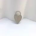 Heart-shaped paved padlock pendant DIY jewelry accessory, sparkling zirconia crystal detail. - Padlock (Style G) / Pendant Only (No Chain)