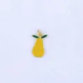 Gold plated enamel yellow fruit pendant charm for DIY jewelry making and keychains. - Pear Style (F款)