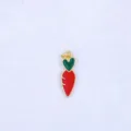 Gold plated enamel carrot charm cute heart leaf DIY jewelry pendant for crafts accessories - Carrot Style (C款) / Red