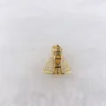 Exquisite gold-plated religious pendant charm with sparkling rhinestones for DIY jewelry. - Gold Virgin Mary Style Fully Set with White Rhinestones (44 Models)