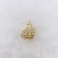 Exquisite golden angel wing charm detail, paved with sparkling cubic zirconia stones for DIY jewelry. - Gold Angel Wings Style (Style 54)