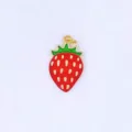 Cute strawberry pendant charm for necklace, sweet fruit style metal enamel jewelry accessory. - Style I
