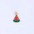 Close up view of the sweet watermelon pendant detail, stylish fruit jewelry accessory. - Style K