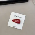 Koreaanse rode cartoon letter haarspeld, chique zoete pony clip voor vrouwen zomer nieuw - Kleine Driehoek Rood