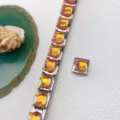 Stainless steel Italian charm bracelet with red crystal cat modules, DIY jewelry accessory. - Magic Red Crystal Style (Style 9)