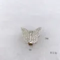 Silver rhinestone butterfly charm DIY jewelry component accessory for bracelets and necklaces. - Silver Full White Rhinestone Butterfly Style (39 Style)