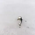 Silver dolphin DIY jewelry charm connector, cute animal metal accessory, 16x10mm size. - Silver Dolphin Rhinestone Style (Style 45)